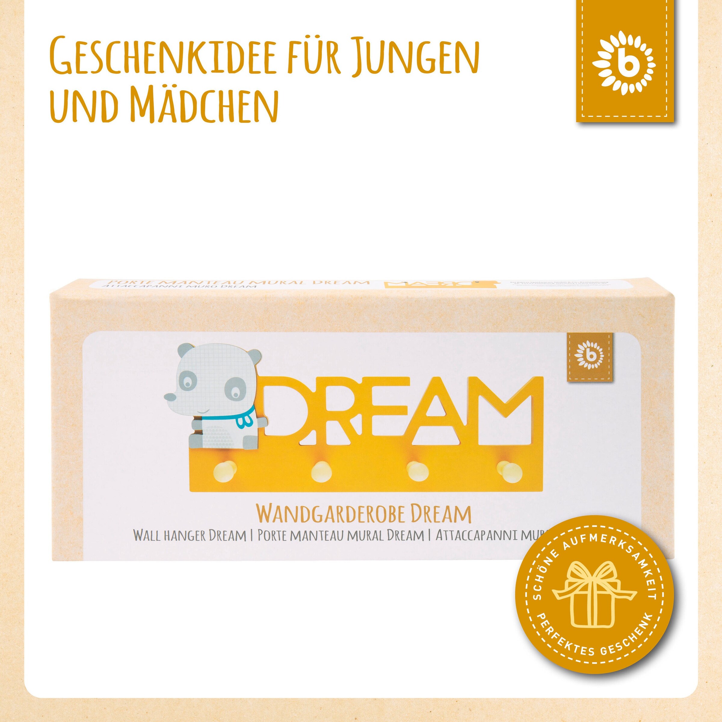 Bieco Garderobe Kinder Dream Gelb