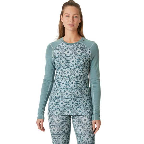 T-shirt thermique HELLY HANSEN W LIFA MERINO MIDW GRA CREW CACTUS STAR PIXEL AOP