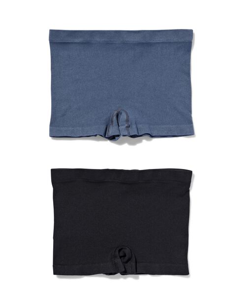 boxer côtelé sans coutures enfant - 2 pièces bleu