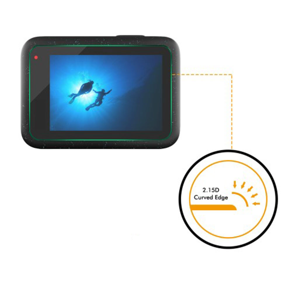 (3-tlg. Set) GoPro HERO13 Black Silikon Glas Display (1x Kamera / 2x Display) - Transparent