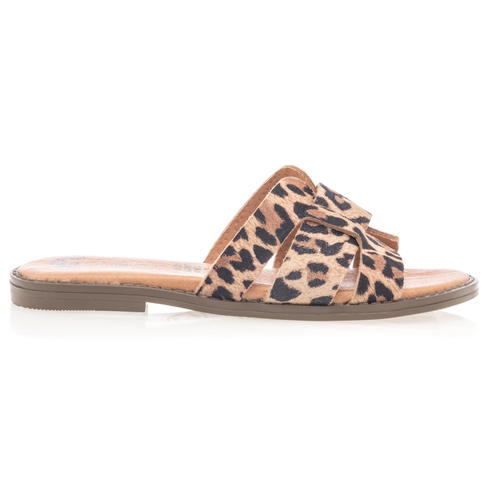 Nu-pieds Fille en cuir cognac