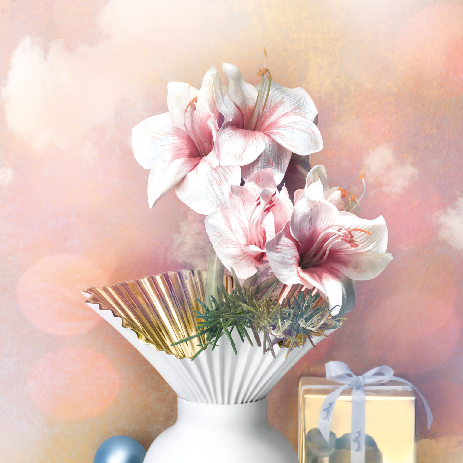 Falda Gold titanisiert Vase 27 cm