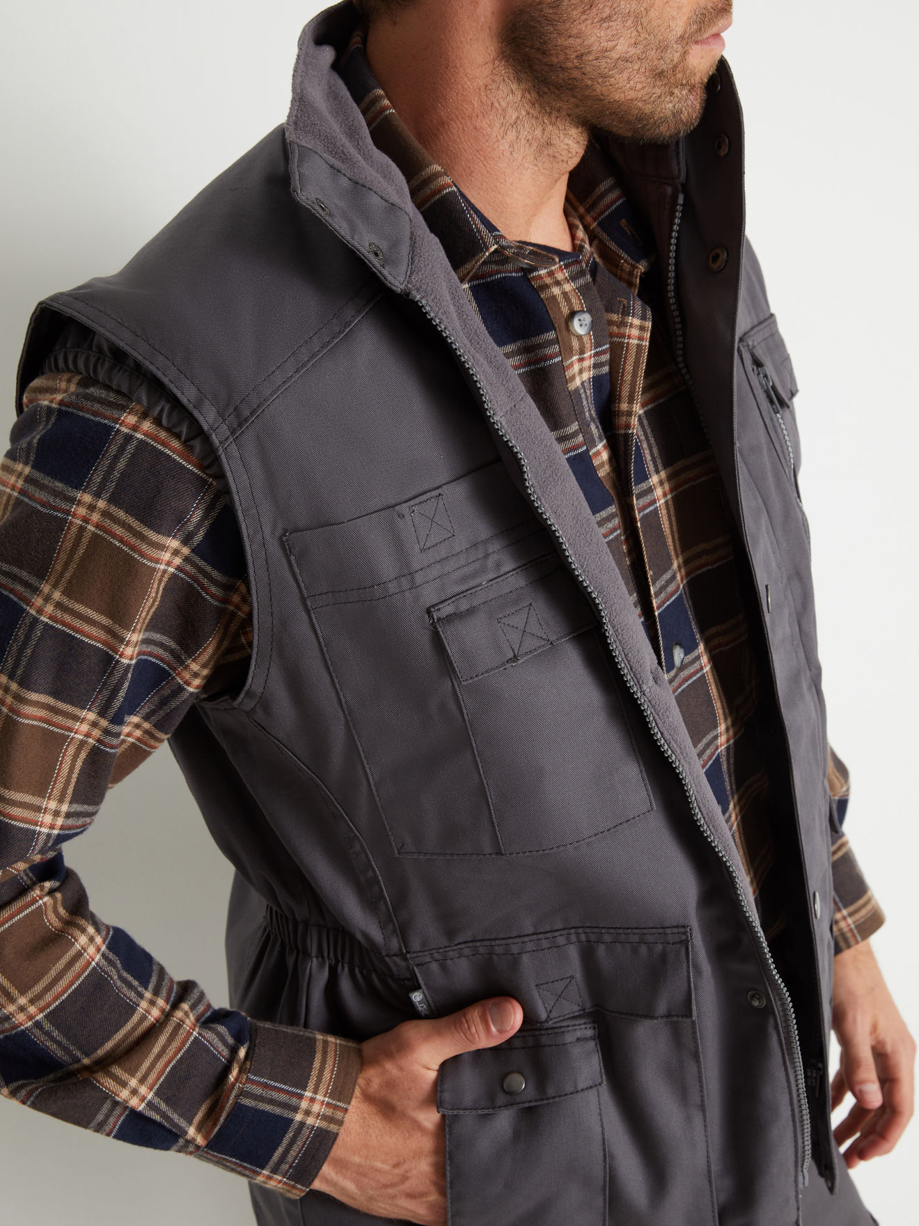 Blouson sans manches multipoches doublé
