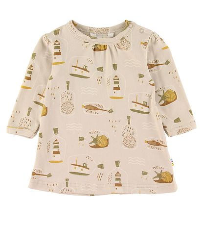 Joha Kleid - Hellbeige m. Print