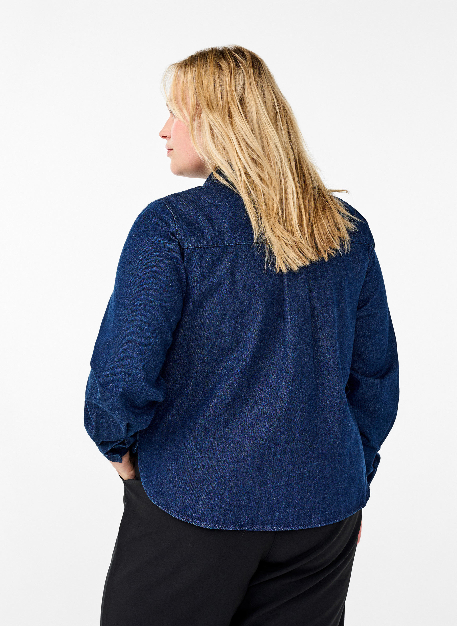 Denimjakke med brystlomme
