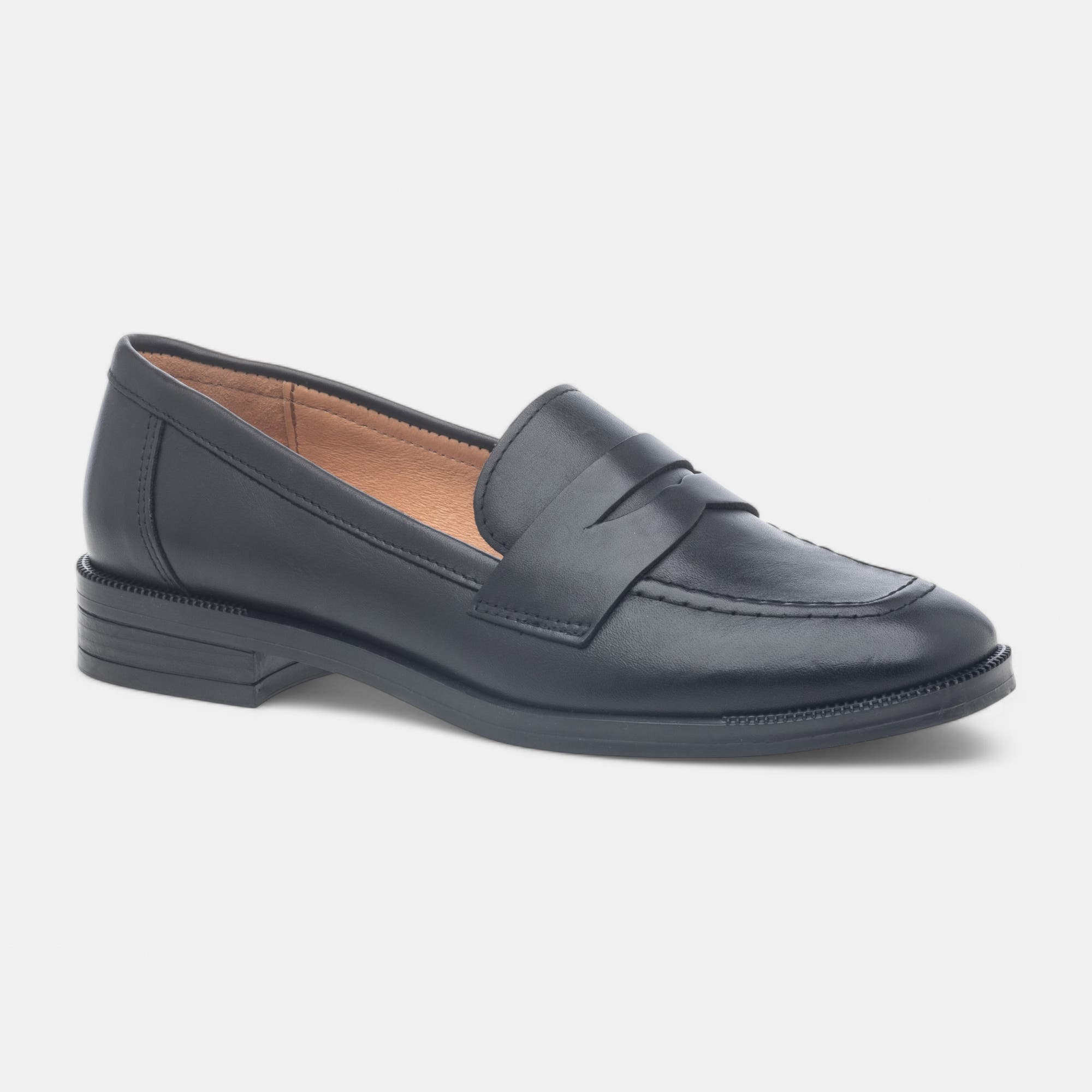 Mocassins Femme en cuir noir