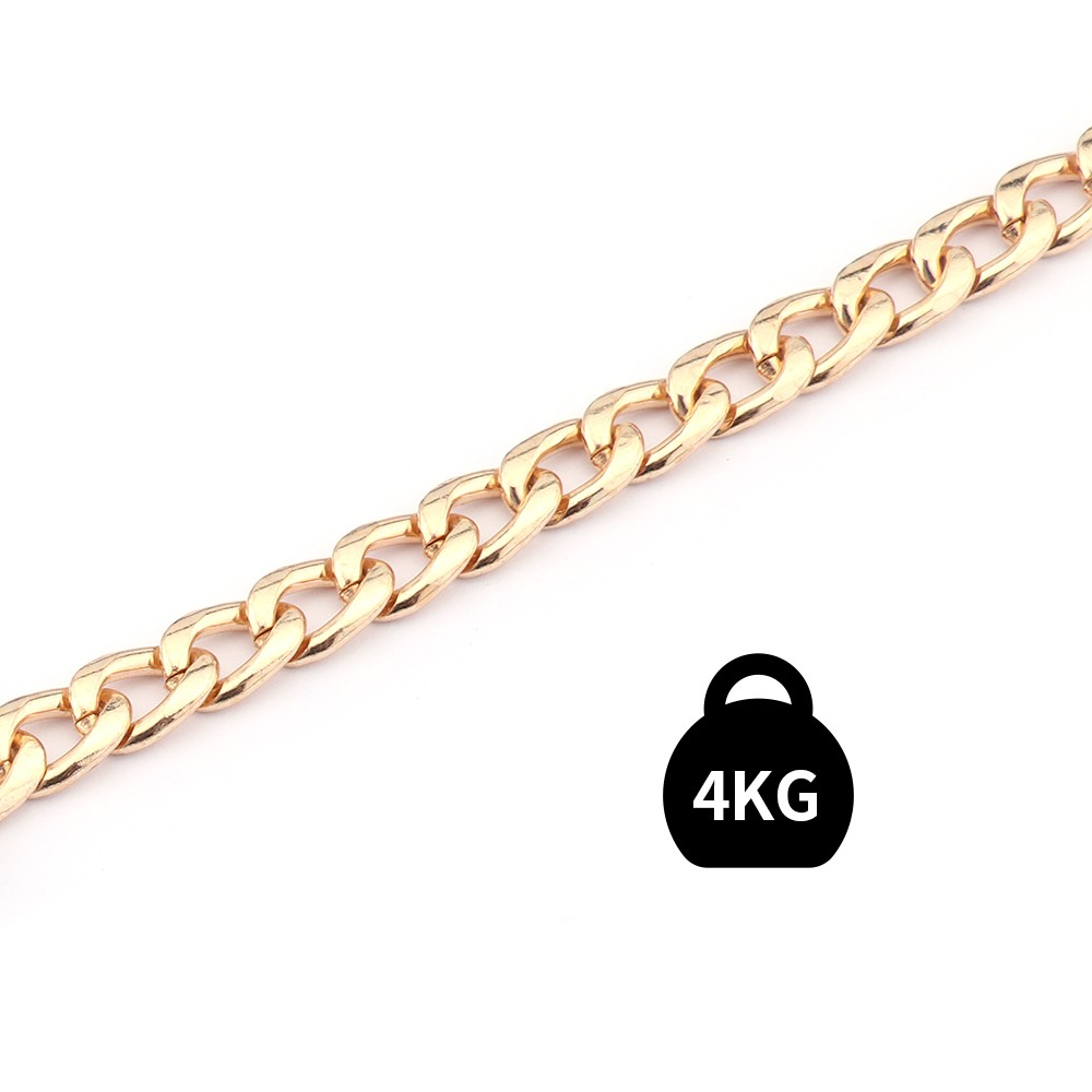 (120cm) Ersatz Schultergurt Handtaschen Metall Riemen Kette Breit - Silber