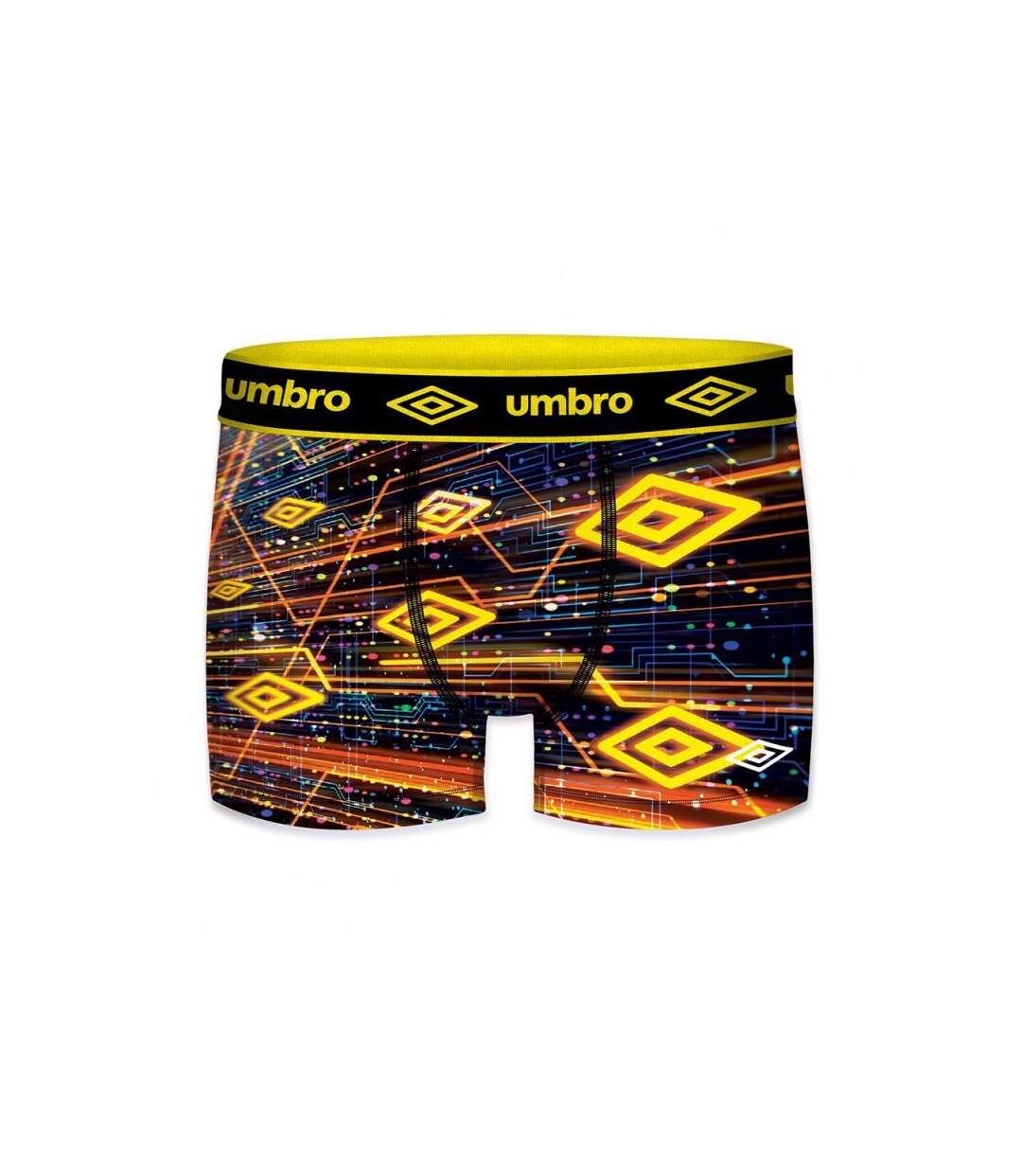 UMBRO Boxer Homme Microfibre SUBASS2 Noir Orange