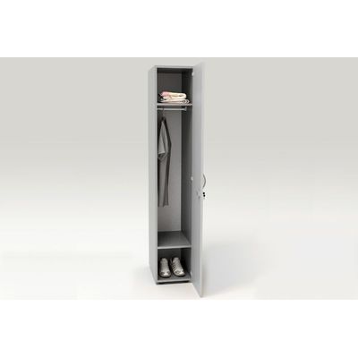 Armoire vestiaire 1 porte - H185 x L33 x P52 cm - Gris