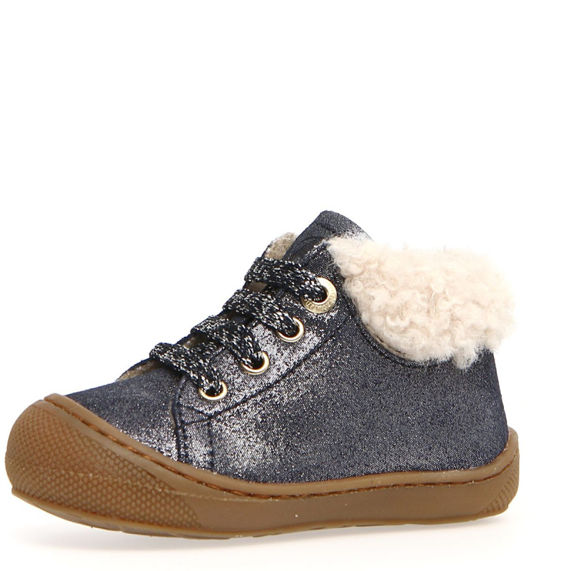 Naturino Naturino Cocoon Supersouple Coco Two Fourré Bleu Brillant
