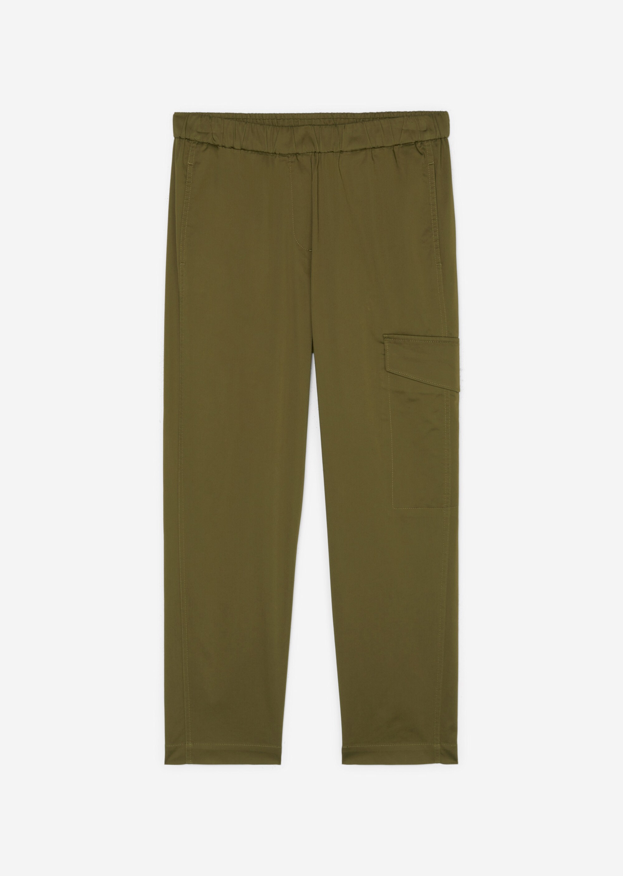 Cargo-Schlupfhose taperedaus Baumwoll-Satin-Stretch