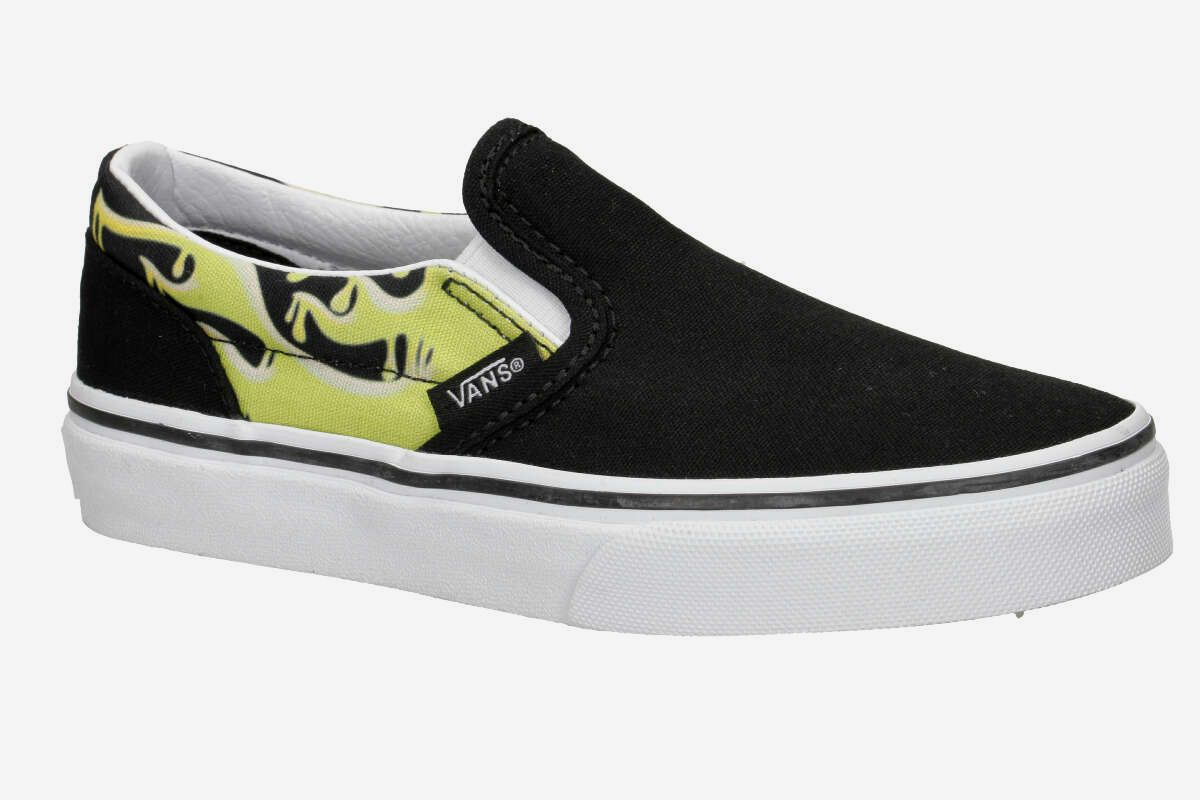 Vans Classic Slip-On Schuh kids (slime flame black true white)