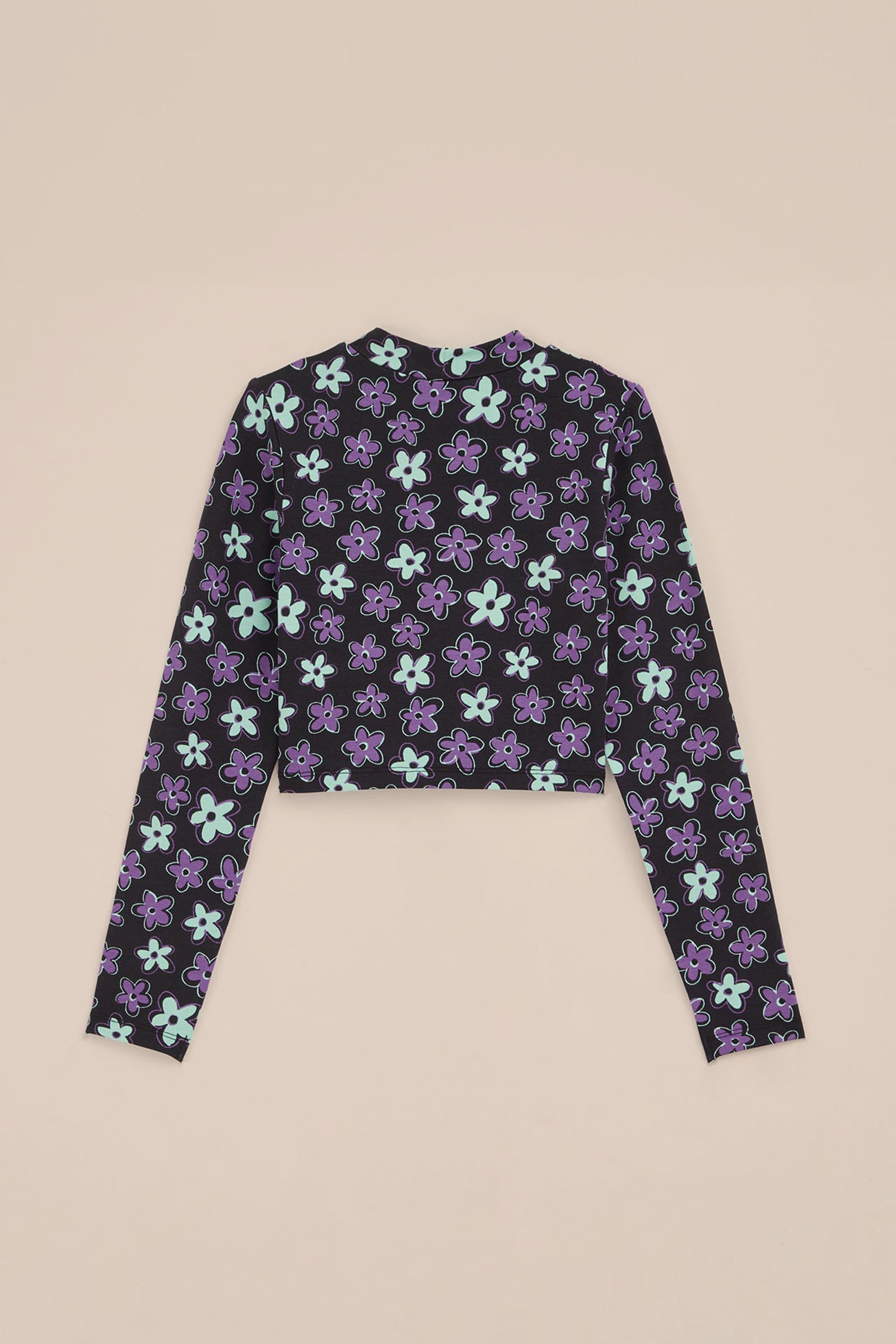 Meisjes cropped T-shirt met dessin WE Fashion Zwart