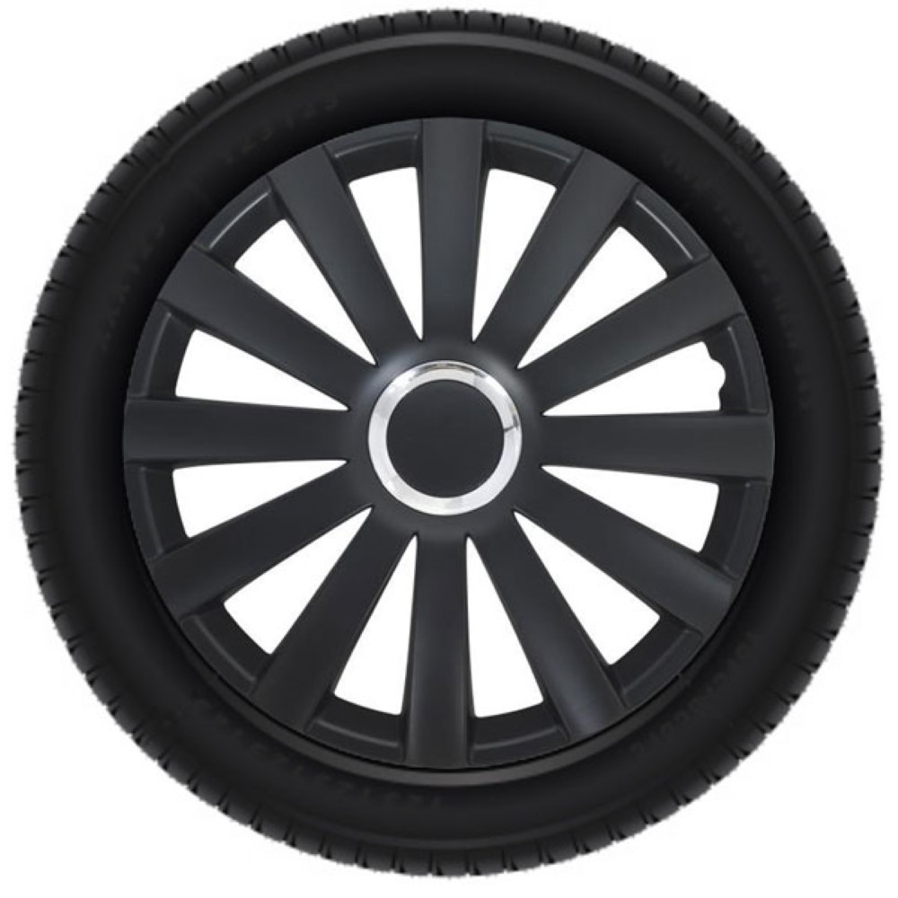 Autostyle Spyder 13 inch set van 4 wieldoppen - Black