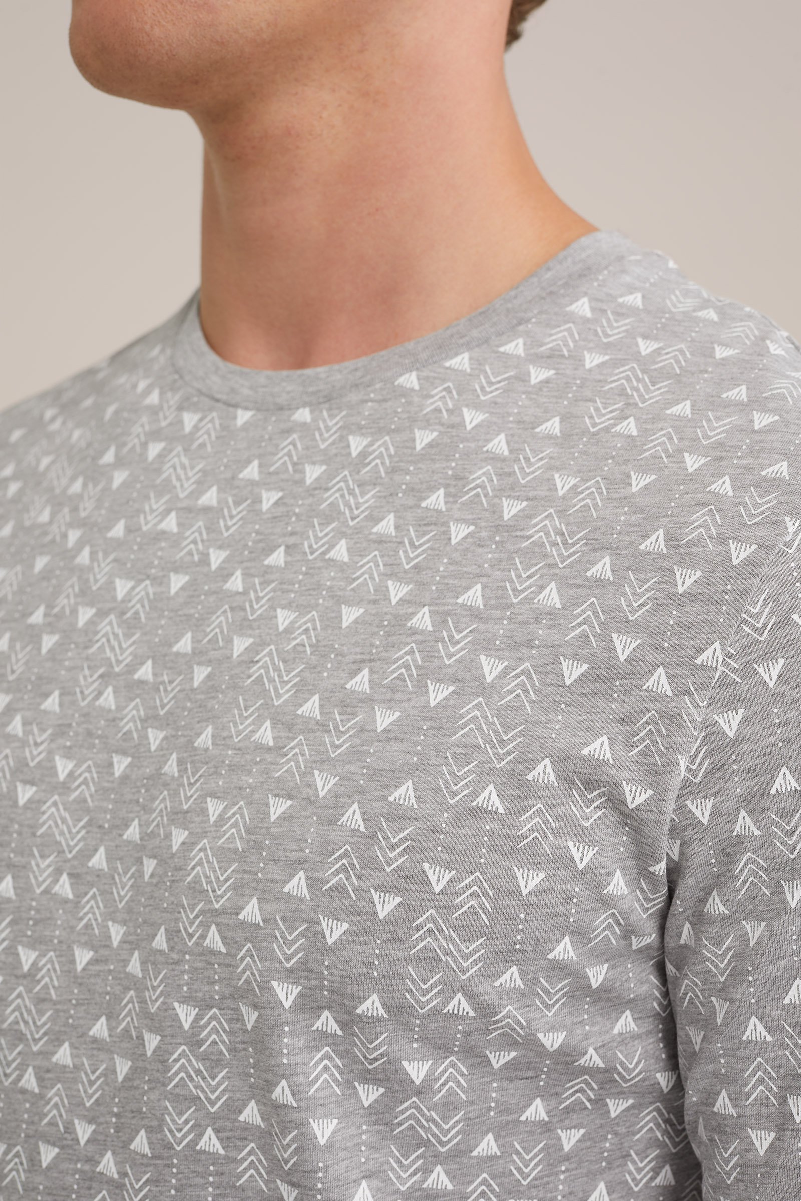 T-shirt met dessin WE Fashion Grijs