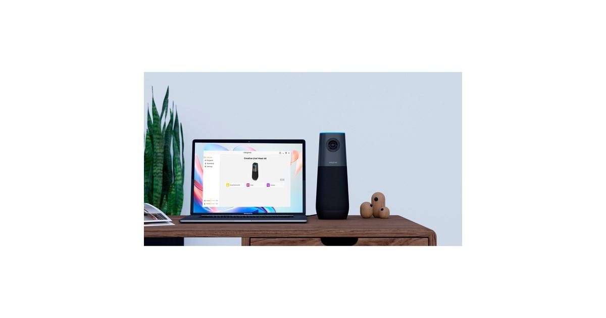 CreativeLive! Meet 4K webcam  (Zwart, 4K, 4 omnidirectionele microfoons)