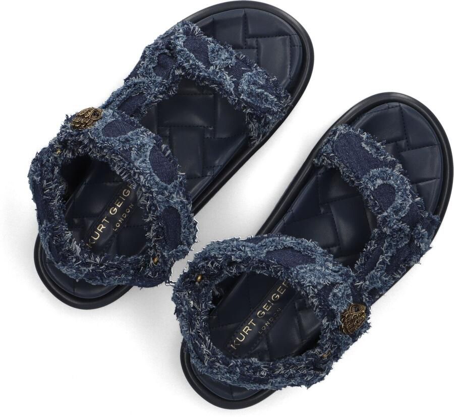 Kurt Geiger London Dames Platte sandalen Orson Sandal Blauw Textiel Plateauzool