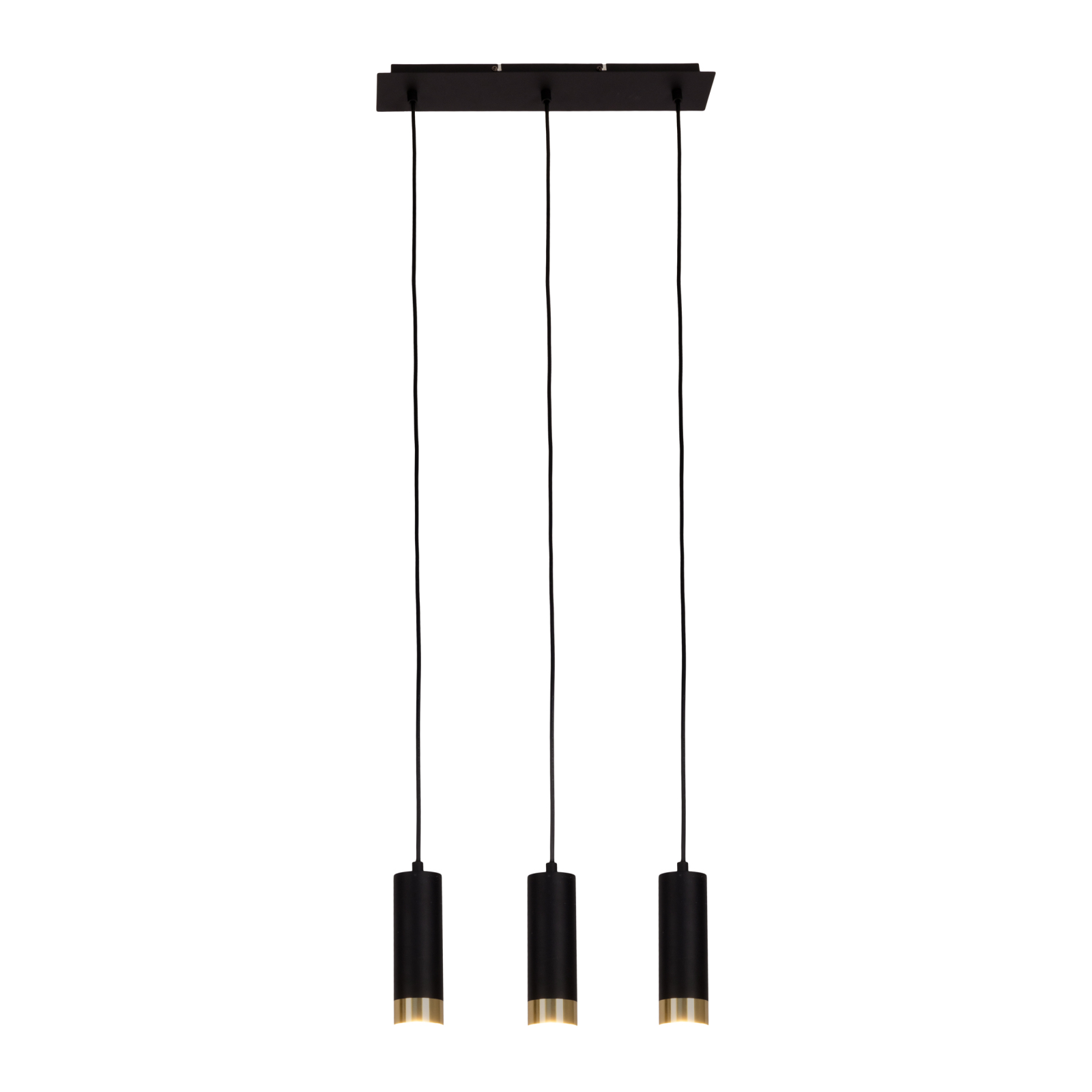 Pendelleuchte FRIDU - schwarz-gold - 3-flammig