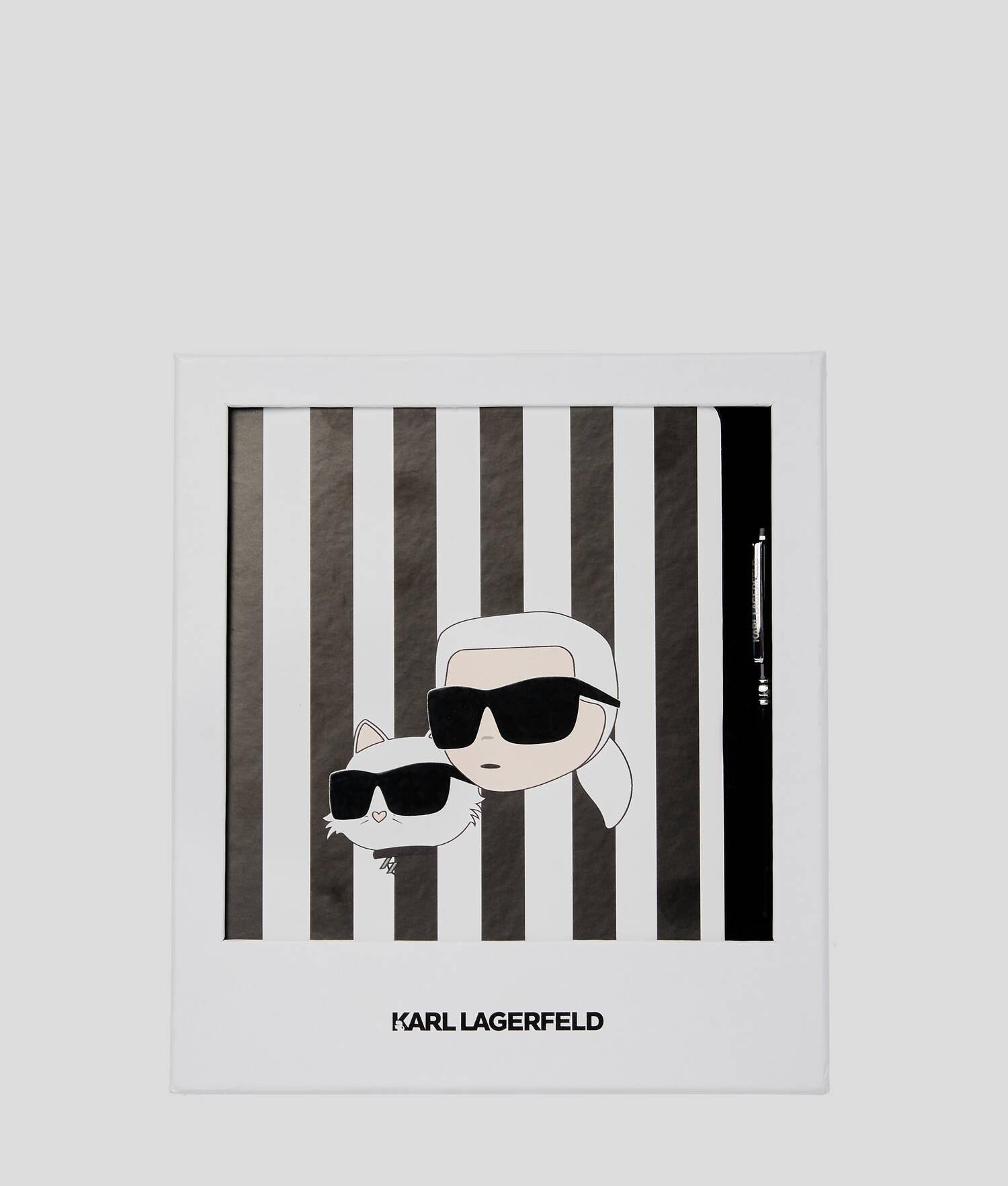 ENSEMBLE CARNET ET STYLO IKON - Noir/Blanc