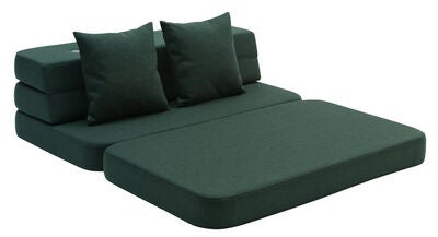 by KlipKlap 3 Fold Sofa, Deep Green