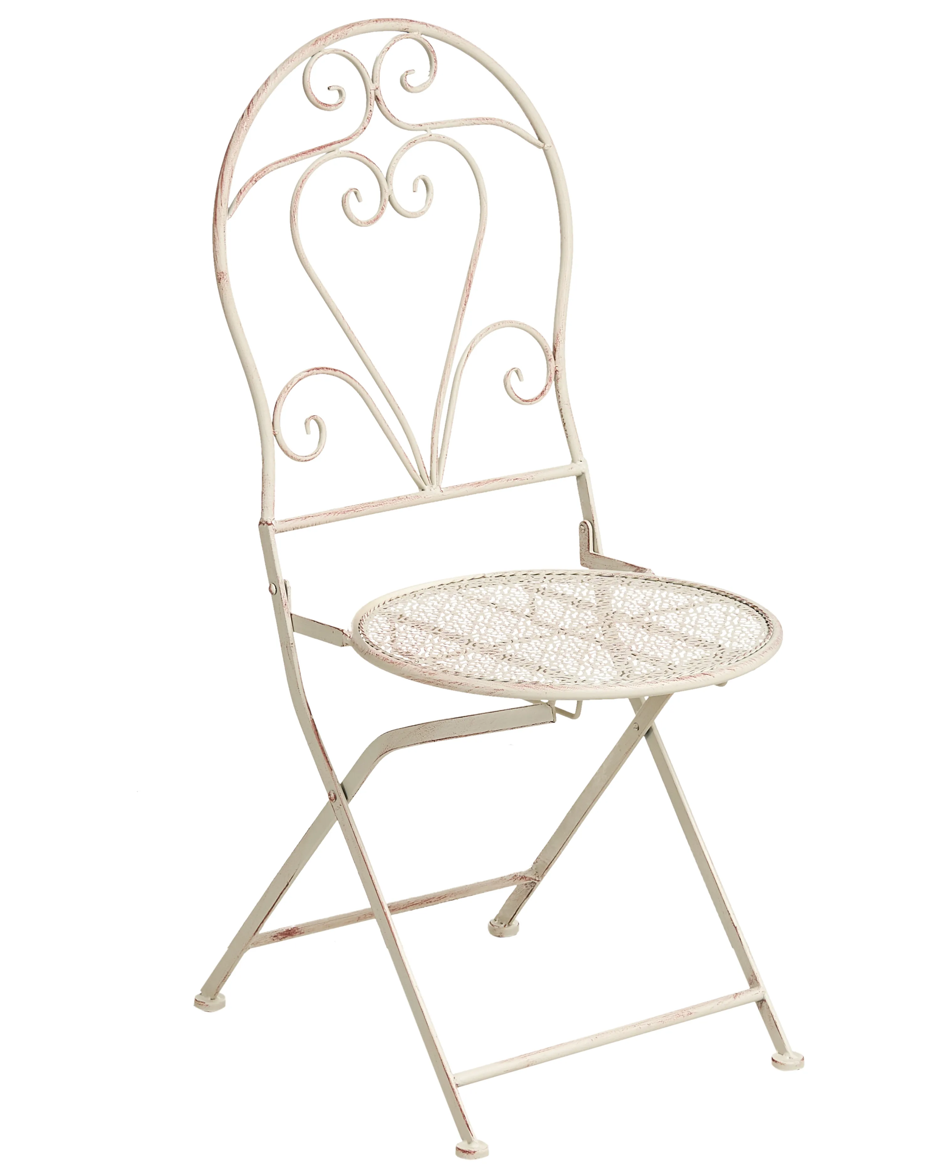 Set van 2 tuinstoelen FOLELLI inklapbaar Metaal Lichtbeige