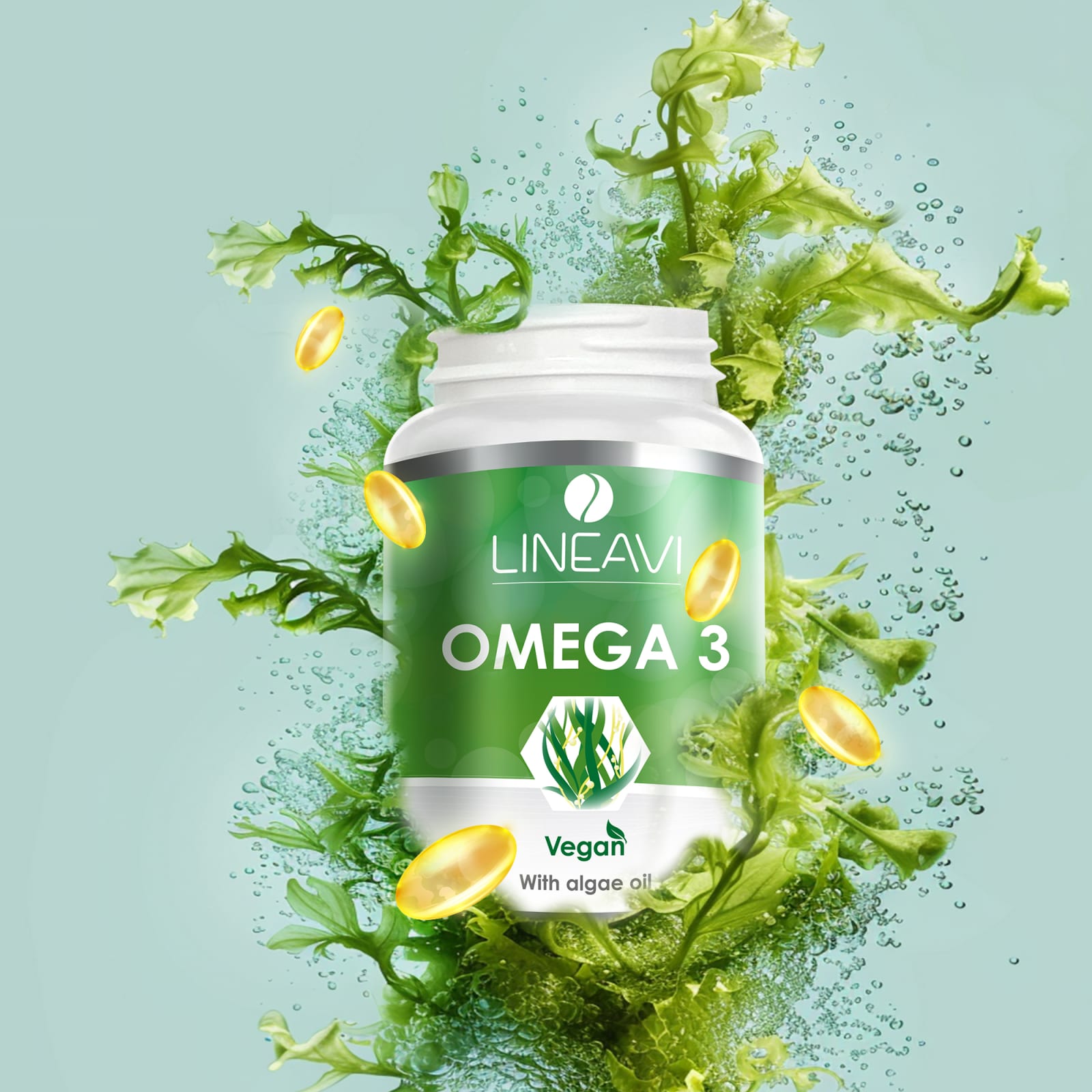 LINEAVI Omega 3 Vegan 4-Monatspackung (2x60 Kapseln)