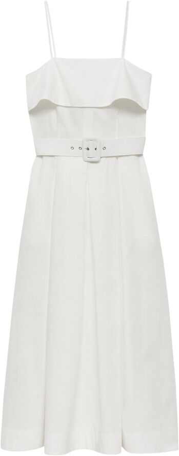 MANGO Dress with a belted neckline White
