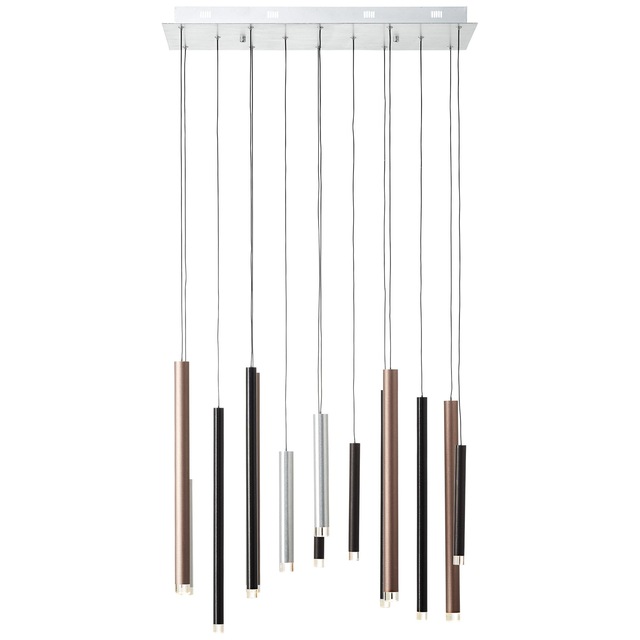 Brilliant Pendelleuchte »Cembalo« LED-Modul 1 Stk. Warmweiss LED Hängelampe 14flg braun/Kaffee