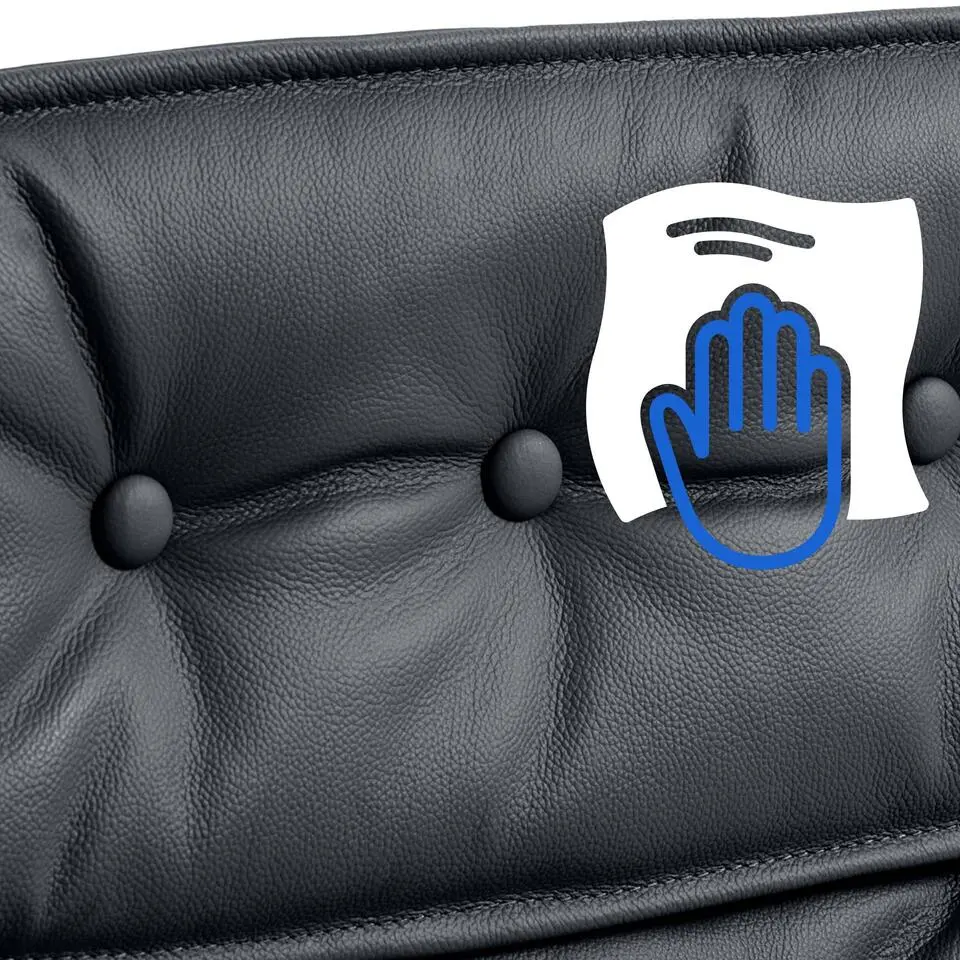 CLP Bureaustoel Sotira chroom Frame - Echt leer - zwart
