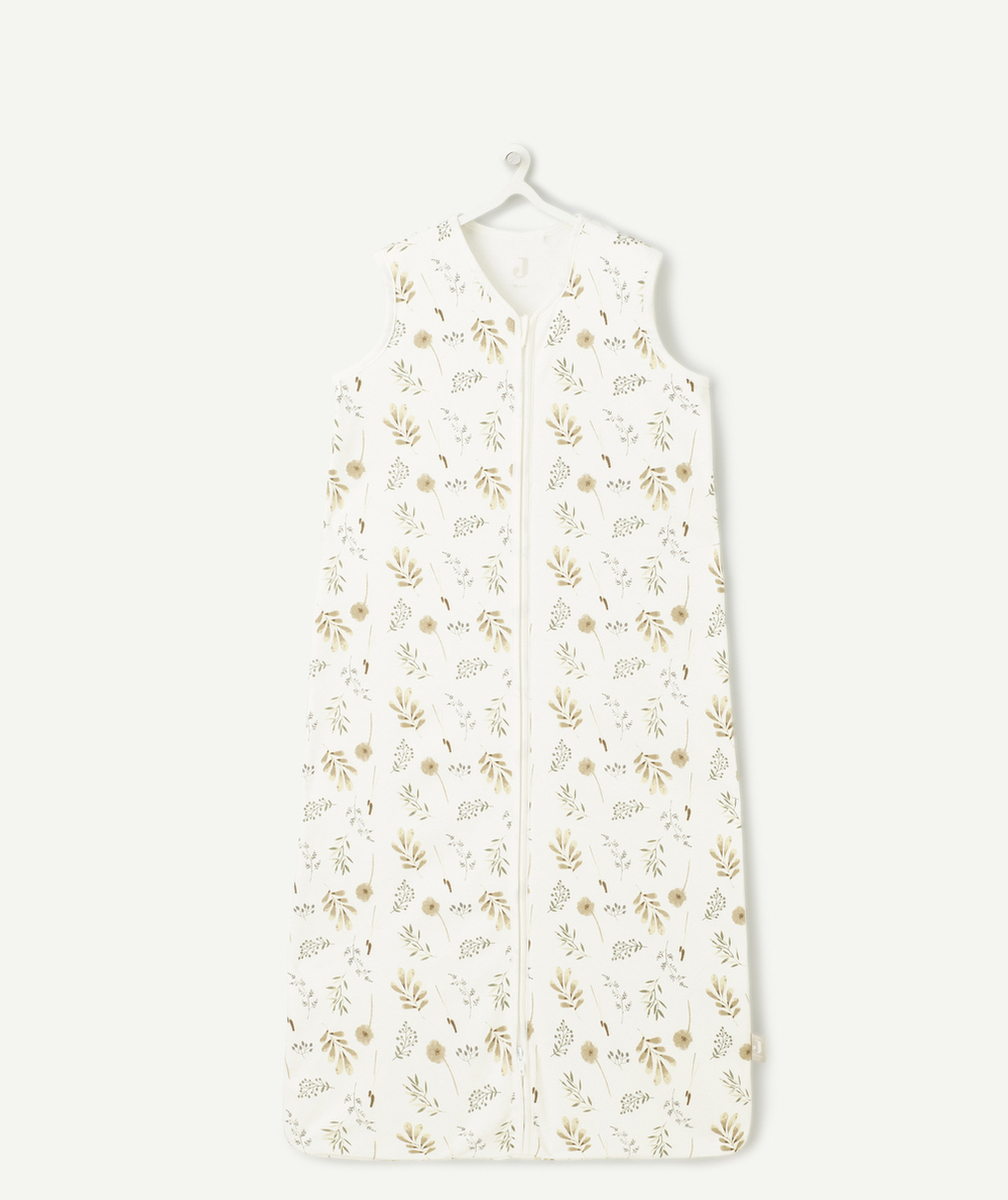 JOLLEINGIGOTEUSE SANS MANCHES BLANC CASSÉ AUX FLEURS SÉCHÉES