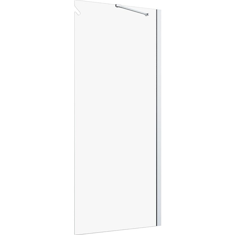 Sealskin Hooked inloopdouche type A3 90x200 cm, 6 mm helder veiligheidsglas met antikalklaag zilver hoogglans