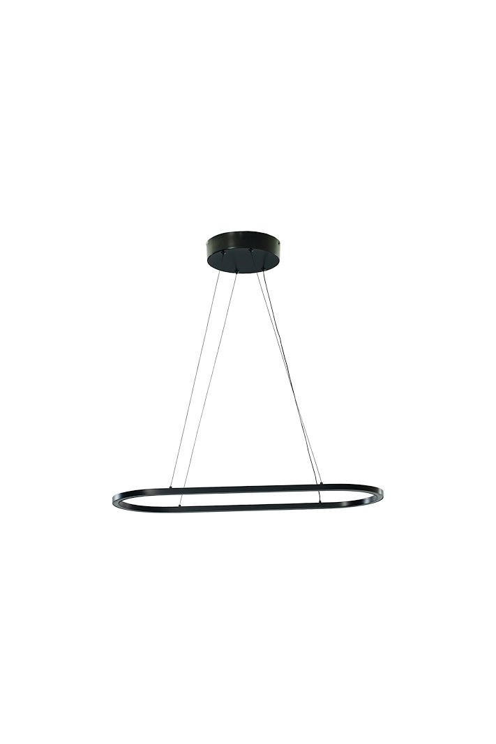 Oda taklampe Oval 75x30cm LED svart