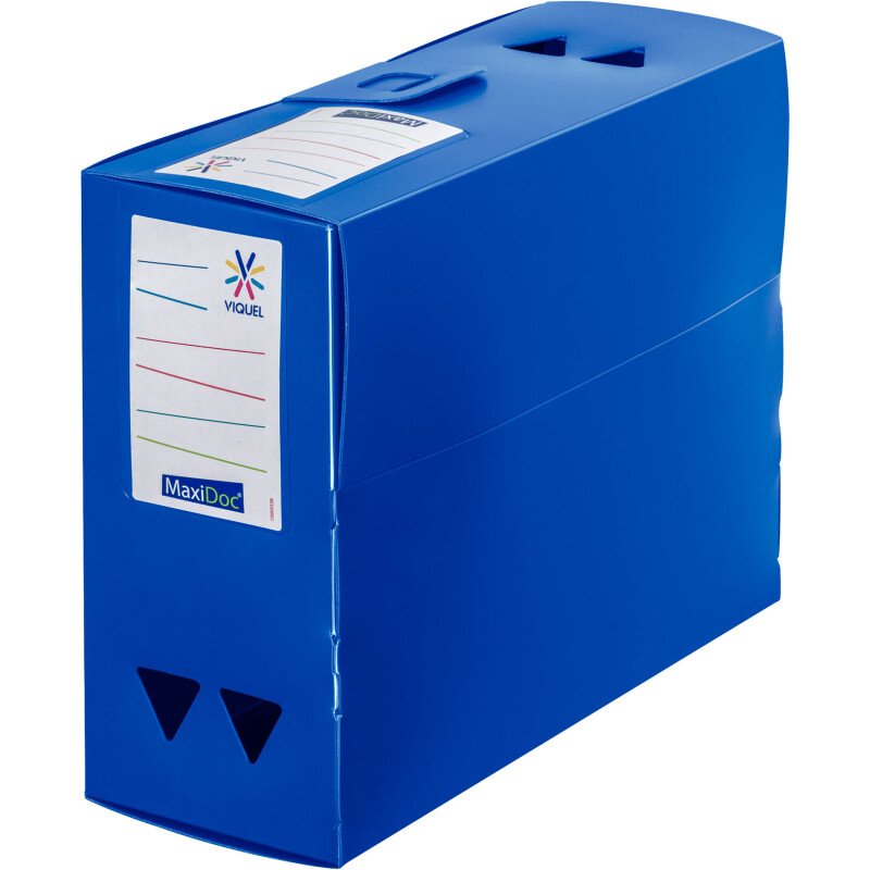 Boîte de classement plastique DOC ESSENTIEL VIQUEL - Essentiel Recycle- dos 12 cm couleurs opaques assorties
