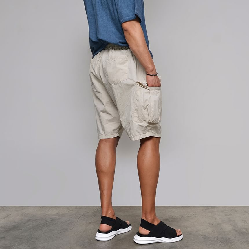 mopagrati - Cargoshorts met trekkoord in de taille en wijde pijpen