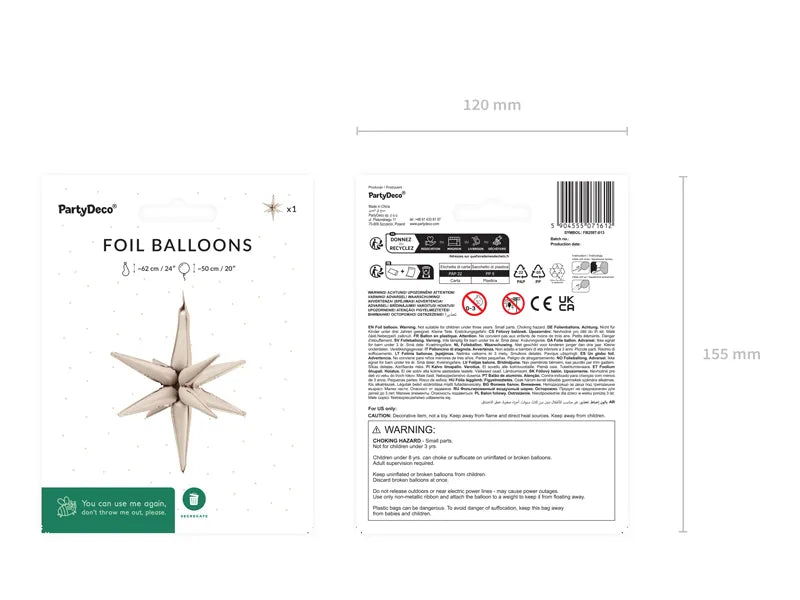 Ster Ballon Beige 50cm