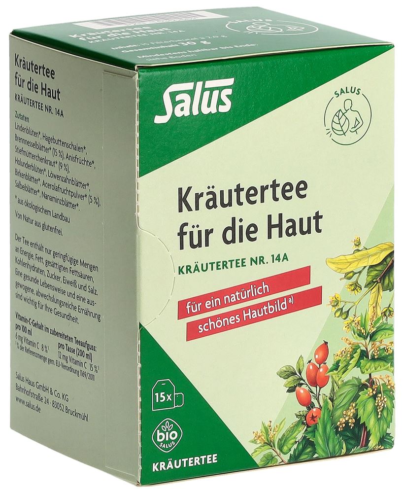 SALUS Kräutertee für die Haut<br>15 Stück, Beutel, TEES, Bio