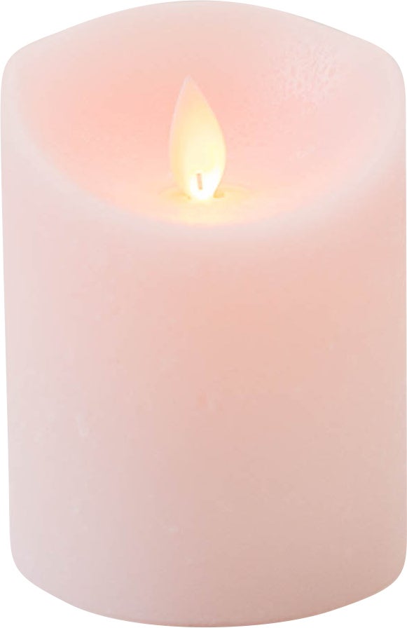 Anna's Collection LED stompkaars Rustiek roze D 7,5 H 10 cm