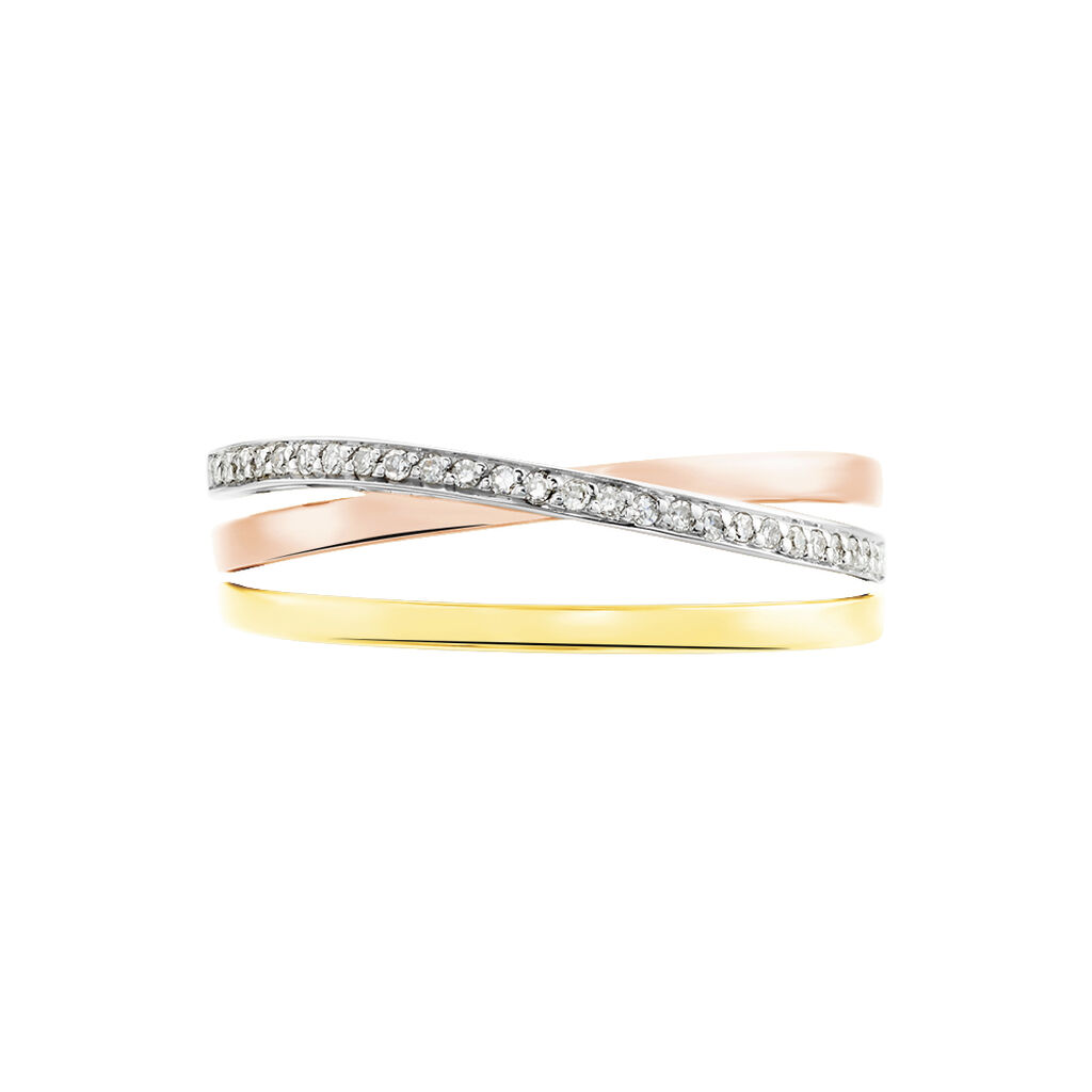Bague Layan Or Tricolore Diamant