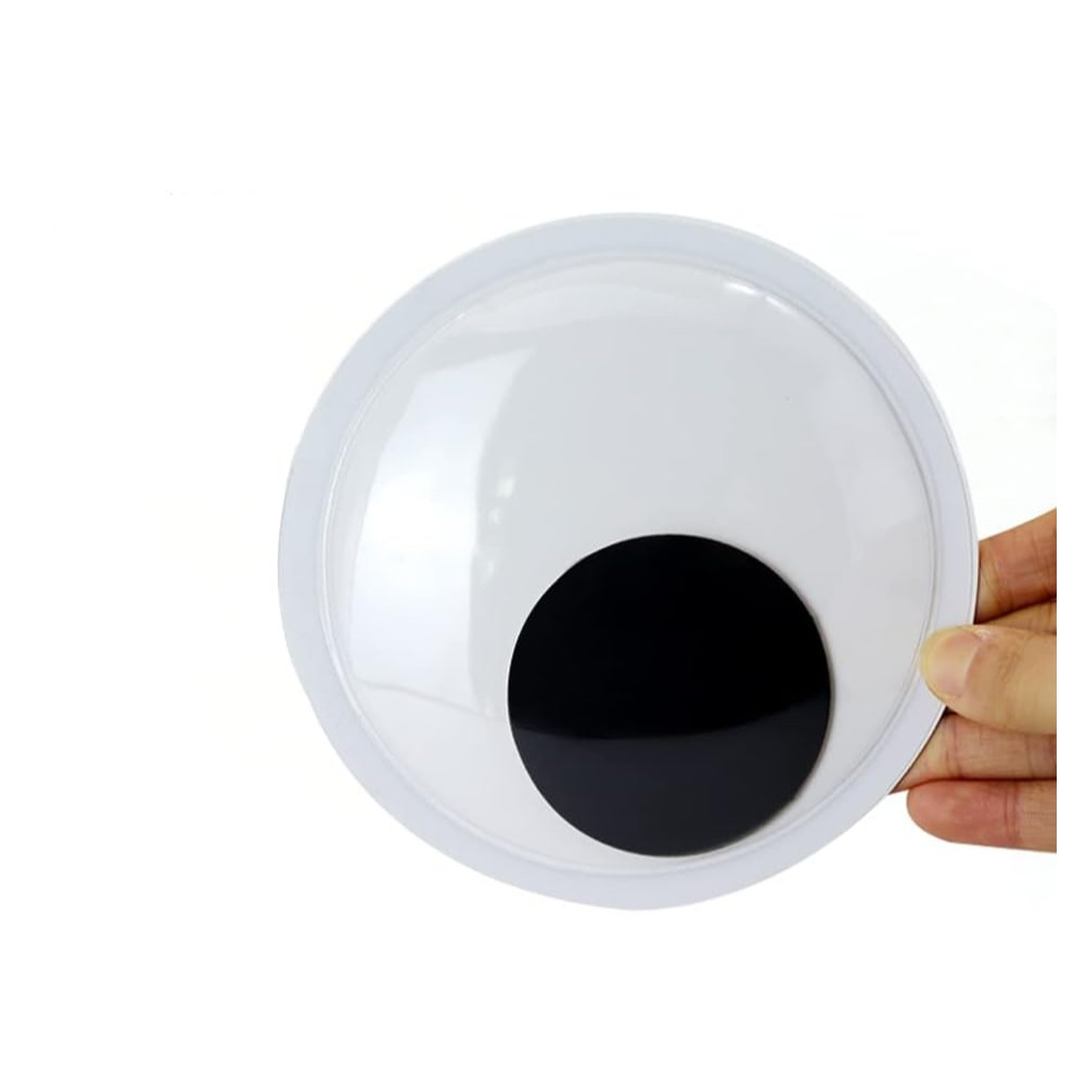 (2er Set) Ø7cm Selbstklebende Bastel Augen DIY Wackelaugen - Schwarz / Weiss