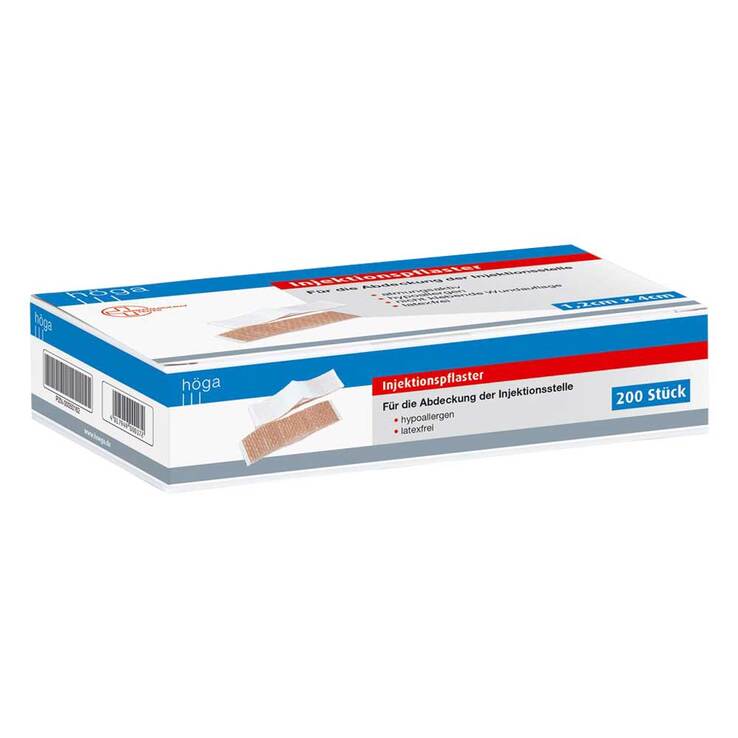 Injektionspflaster hypoallergen 1,2x4cm, 200 St