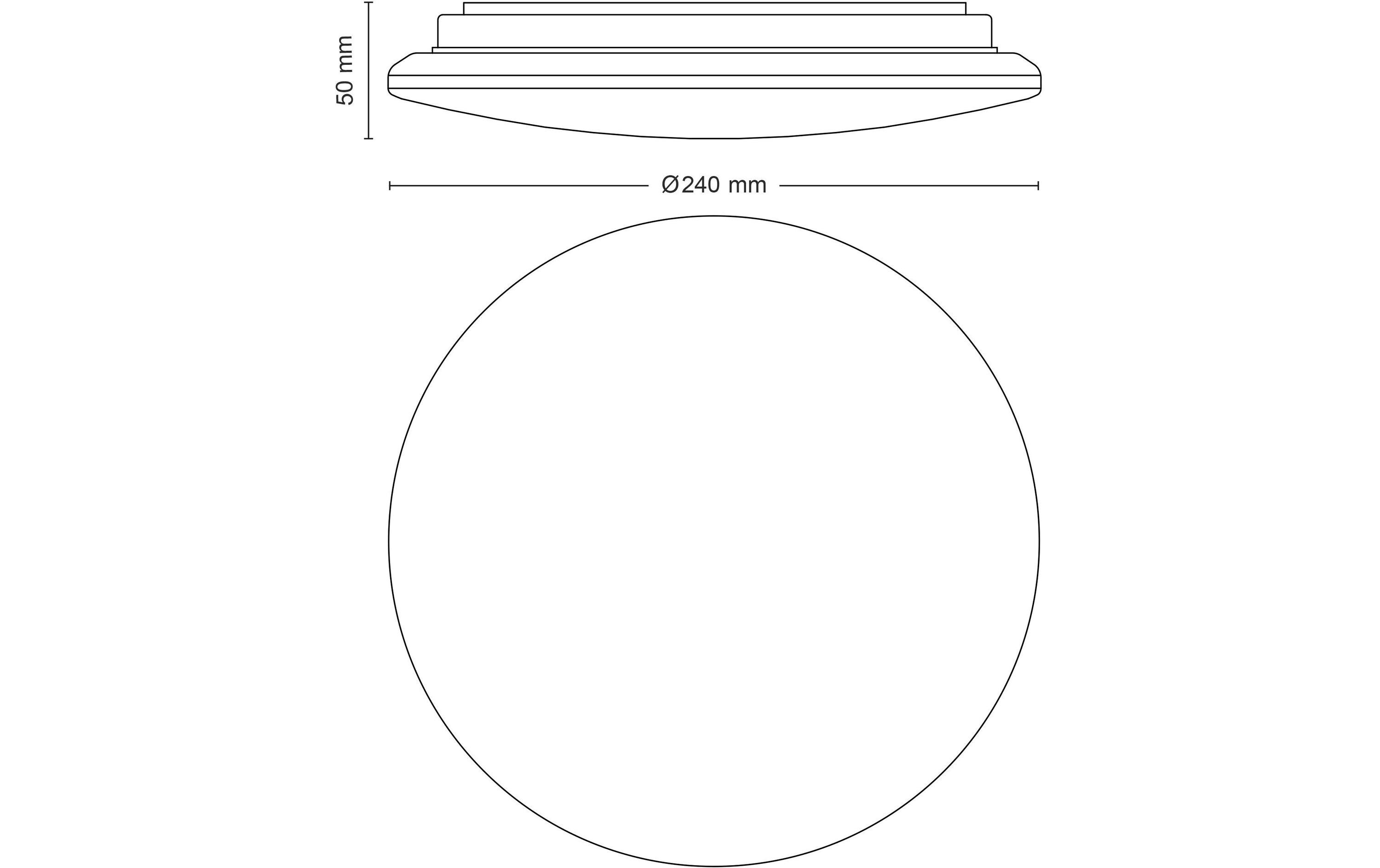 Deckenleuchte Moire CL200, 4000K, 1000 lm weissLED-Leuchte für gleichmässige Lichtverteilung