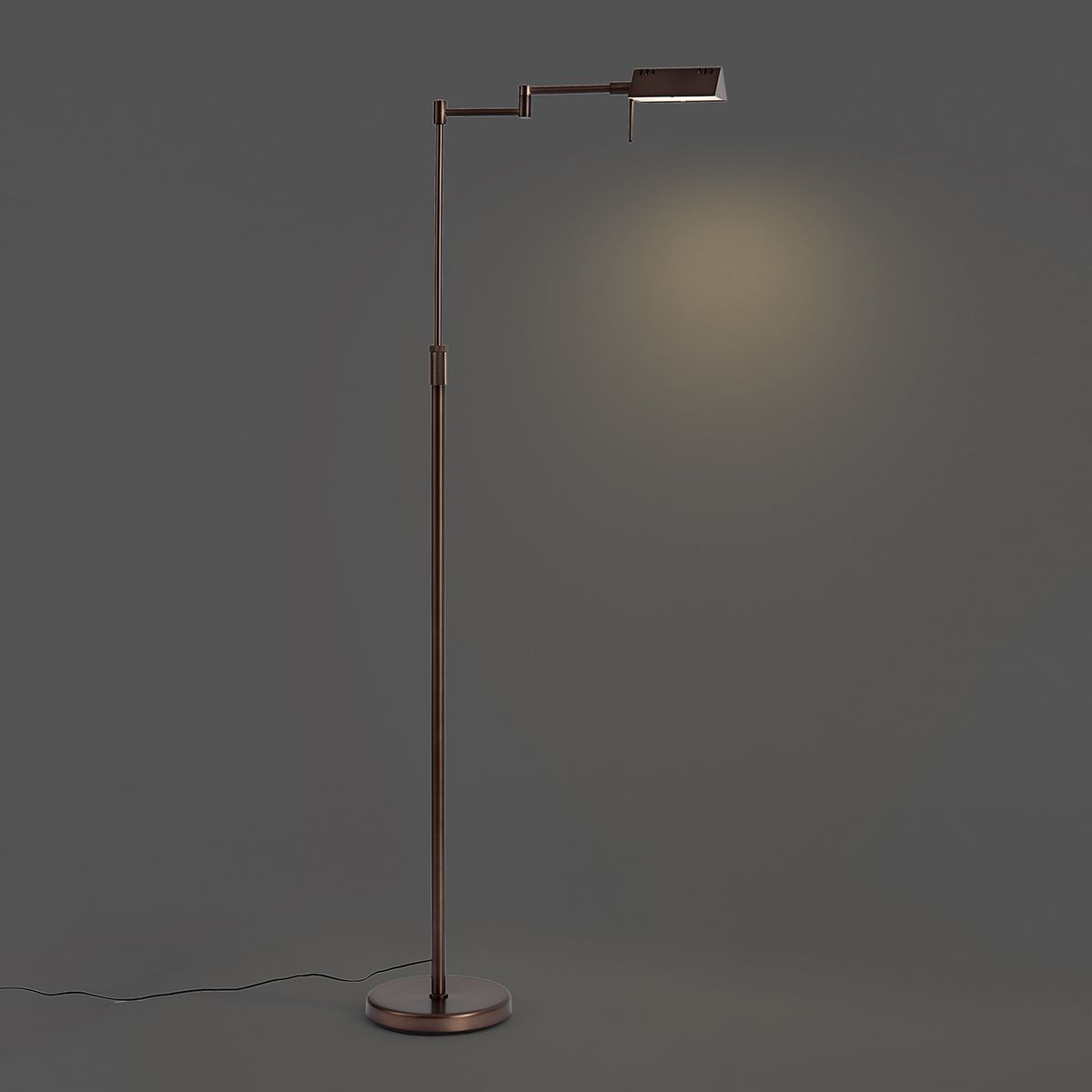 Design vloerlamp donker brons incl. LED met touch dimmer - Notia