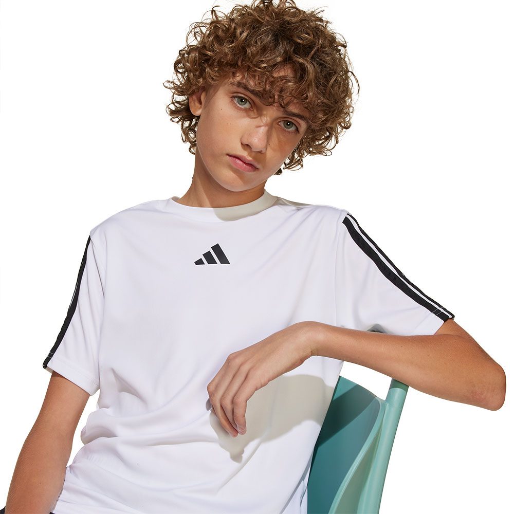 adidas Train Essentials 3-Streifen T-Shirt Kinder white