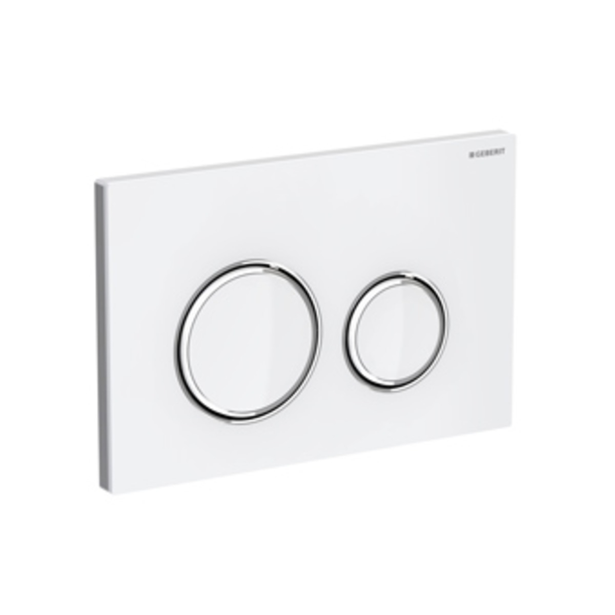 Geberit Sigma 50 drukplaat glans wit met chromen knoprand