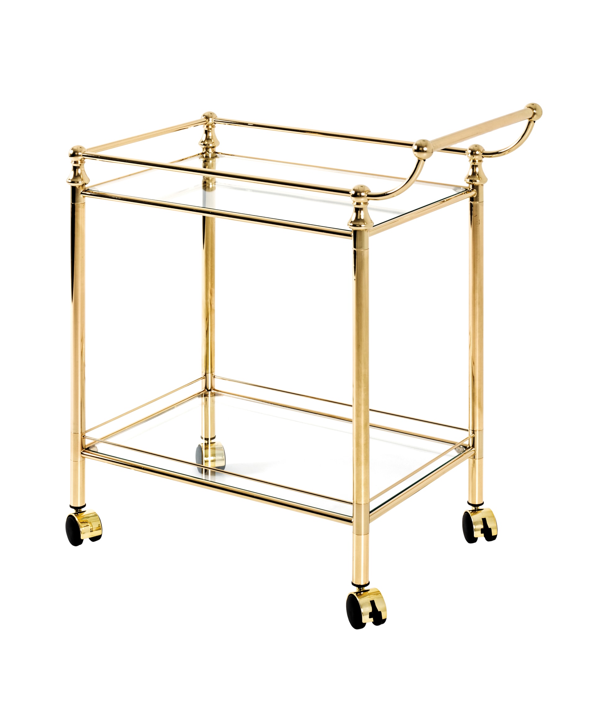 Servierwagen 68 x 40 cm messingfarbig