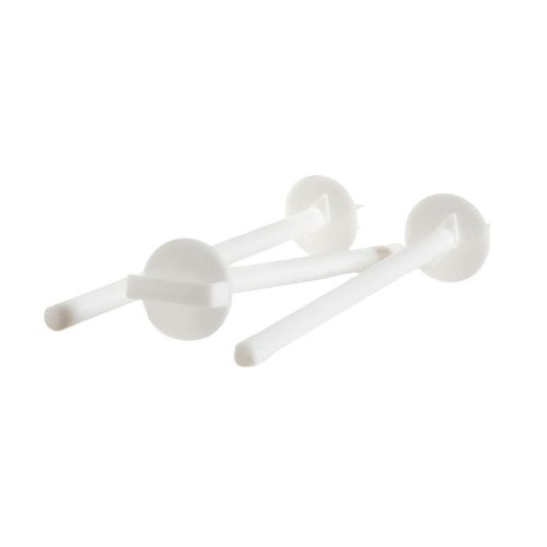 Pacote com 3 suportes brancos para vara de pescar.