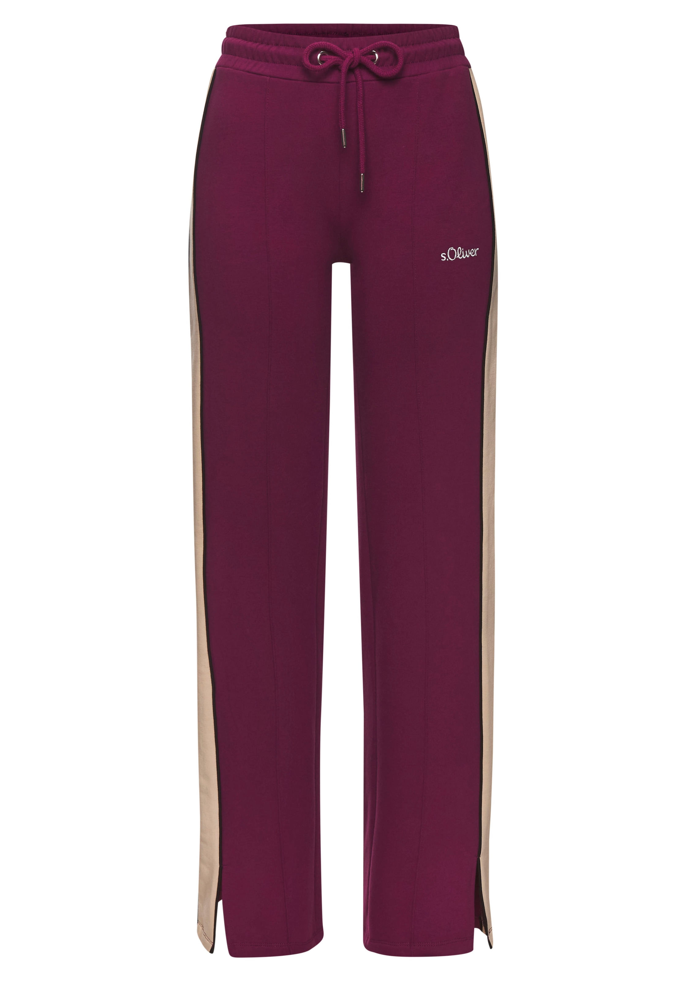 s.Oliver Sweathose  Loumngehose mit Kontraststreifen und Pipings, Loungewear