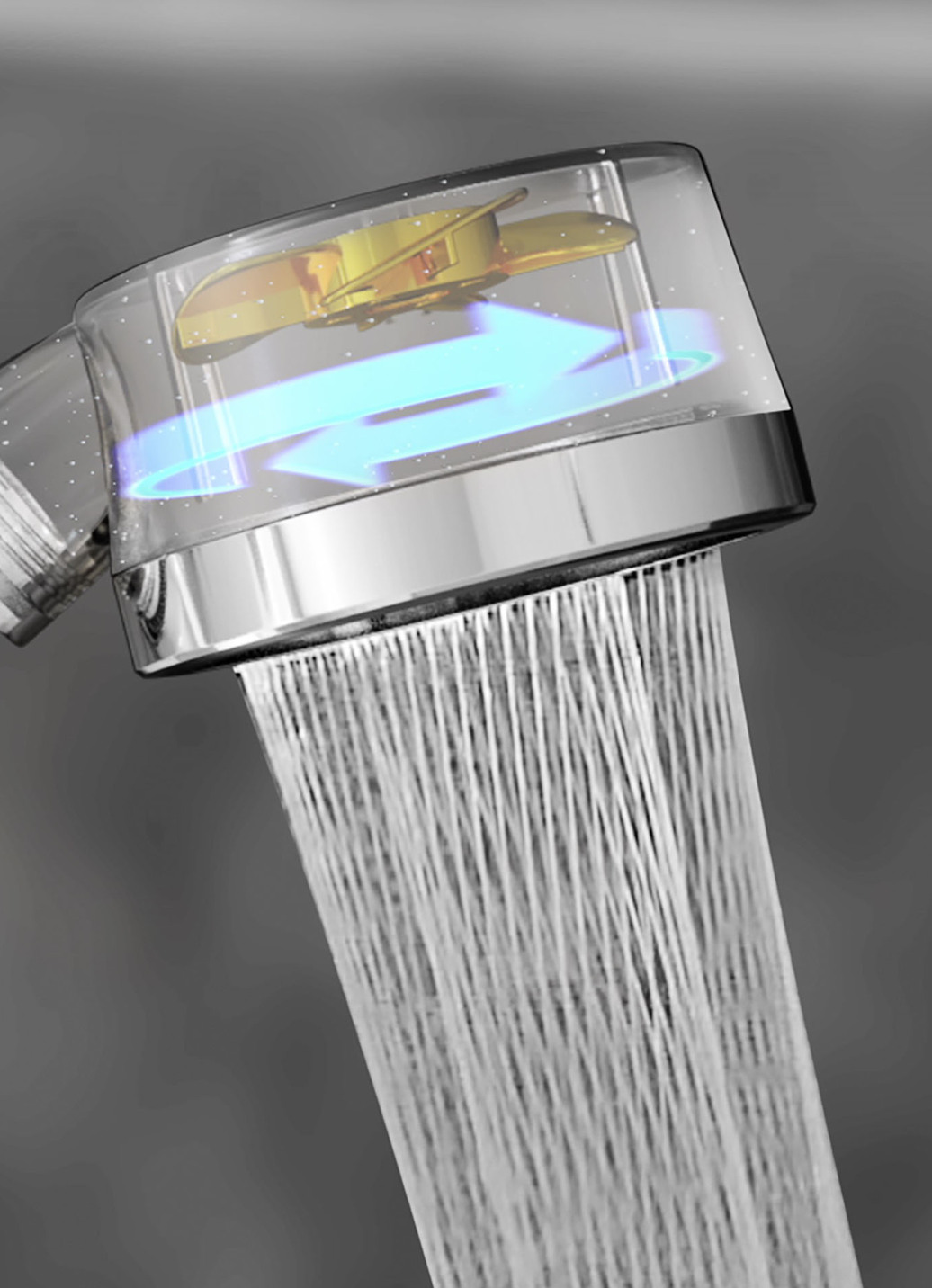 Duschkopf Aquadon EcoTornado mit genialem Turbinen-Effekt