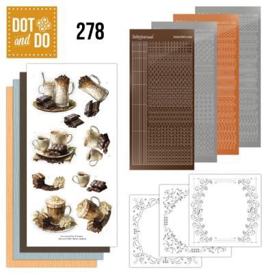 Berrie's Beauties - Hobbydotsset - Coffee Moments - 3D Afbeeldingen - 4 Stickervellen - 3 Kaarten