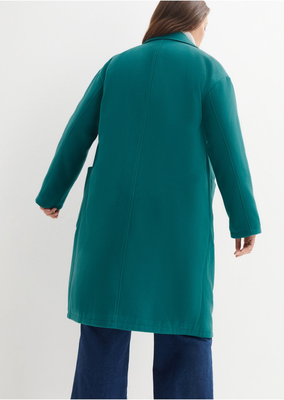 Manteau décontracté imitation laine